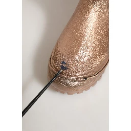 Rose Gold PVC Pull On Rain Boots Men Shoes