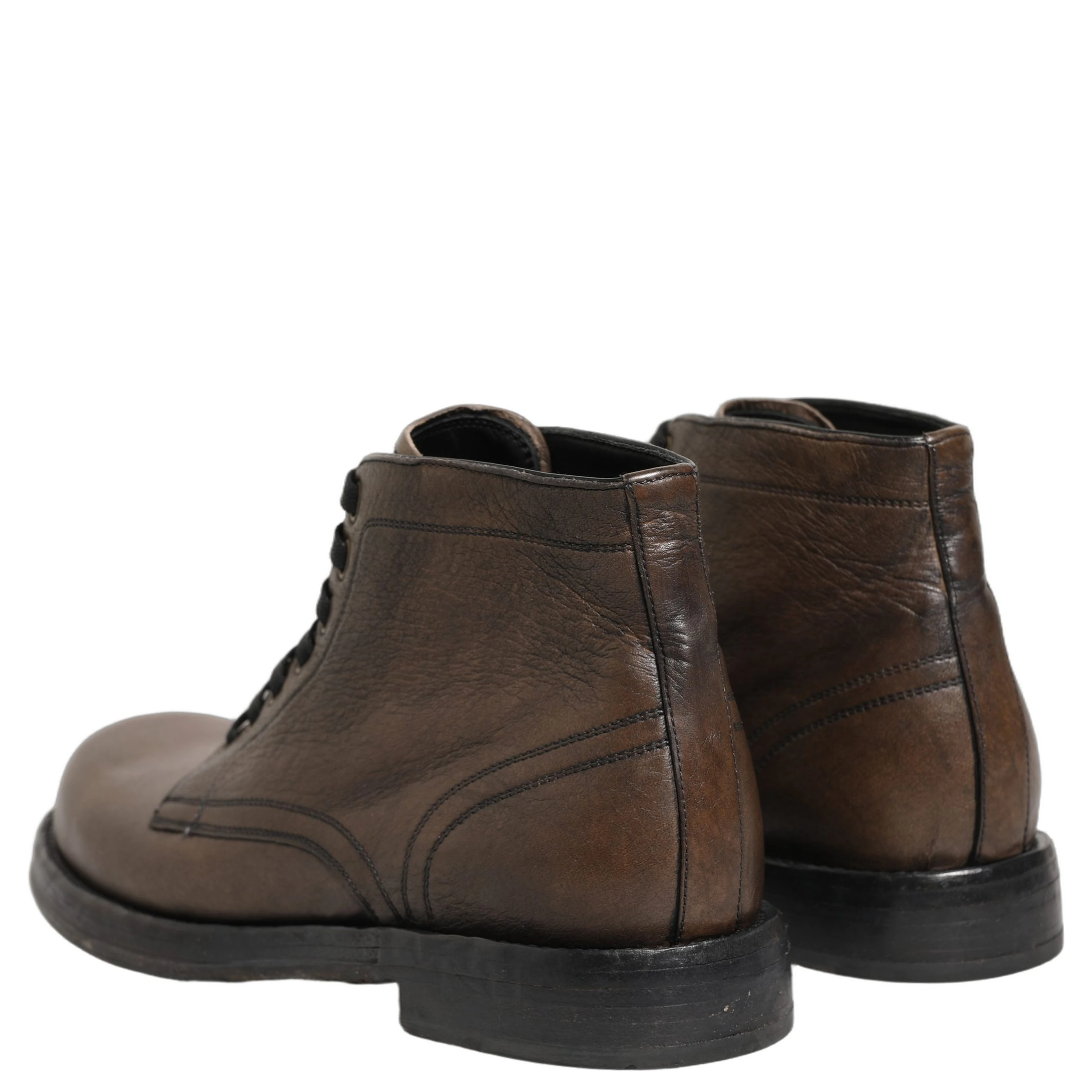 Brown Perugino Leather Men Ankle Boots Shoes