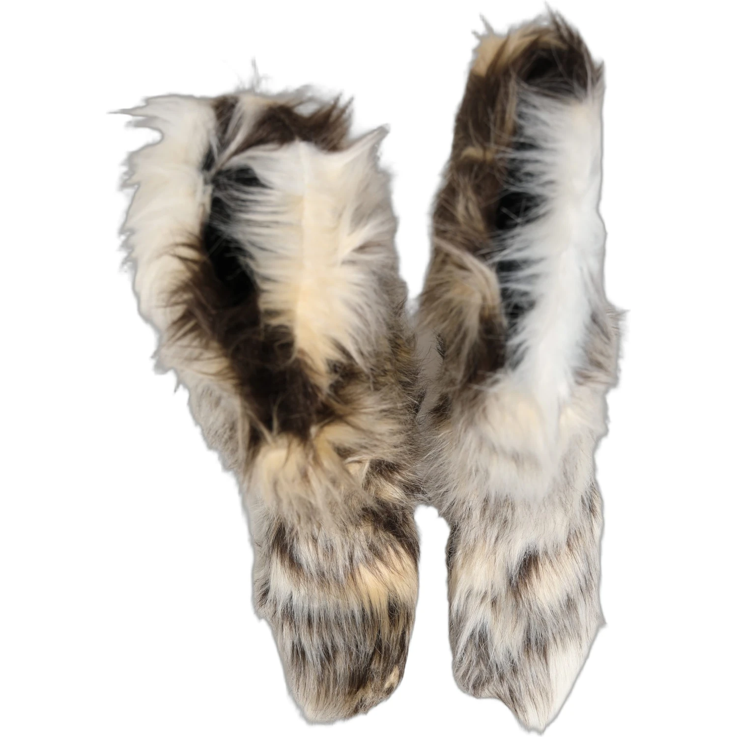 Multicolor Knee High Faux Fur Boots Shoes