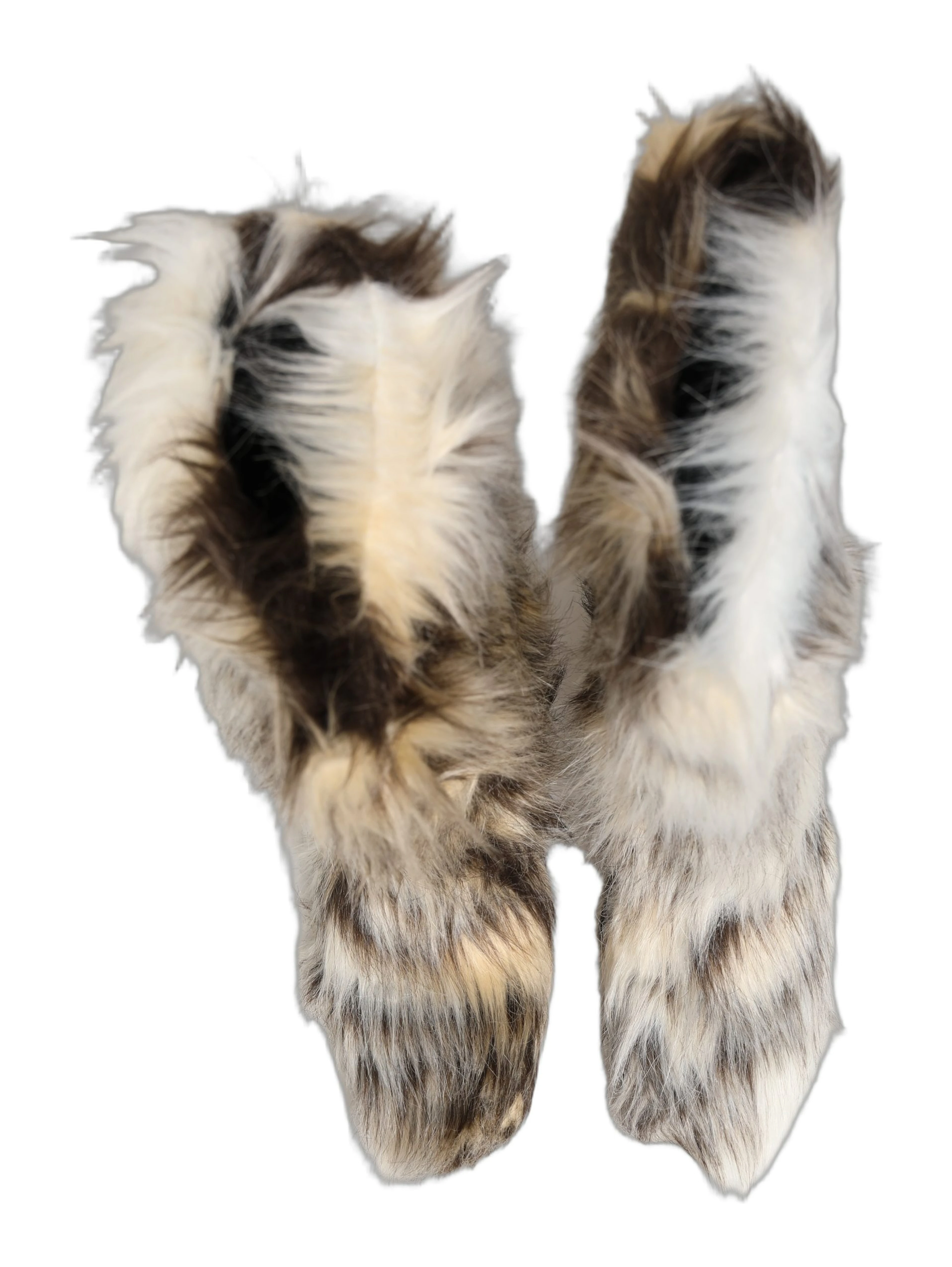 Multicolor Knee High Faux Fur Boots Shoes