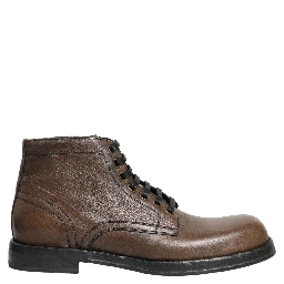 Brown Perugino Leather Men Ankle Boots Shoes