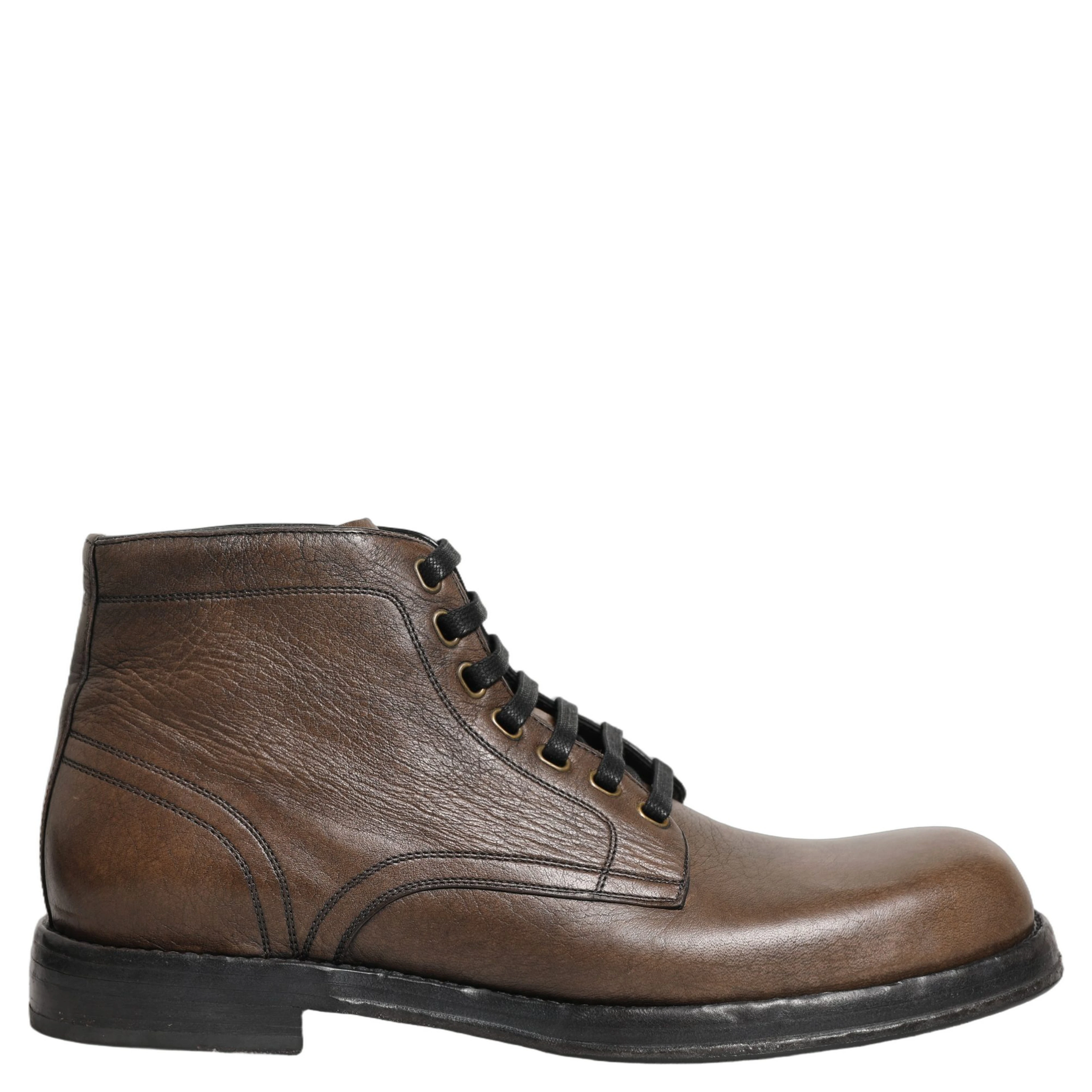 Brown Perugino Leather Men Ankle Boots Shoes