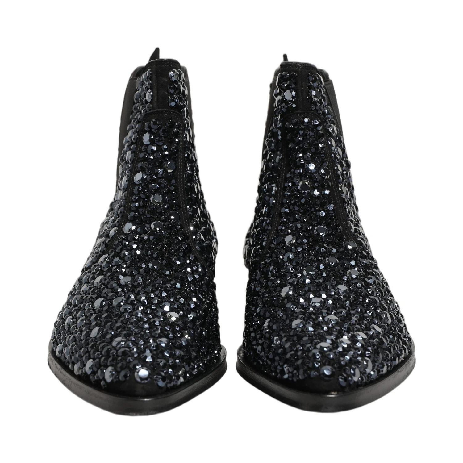Black Embellished Chelsea Ankle Boots Shoes