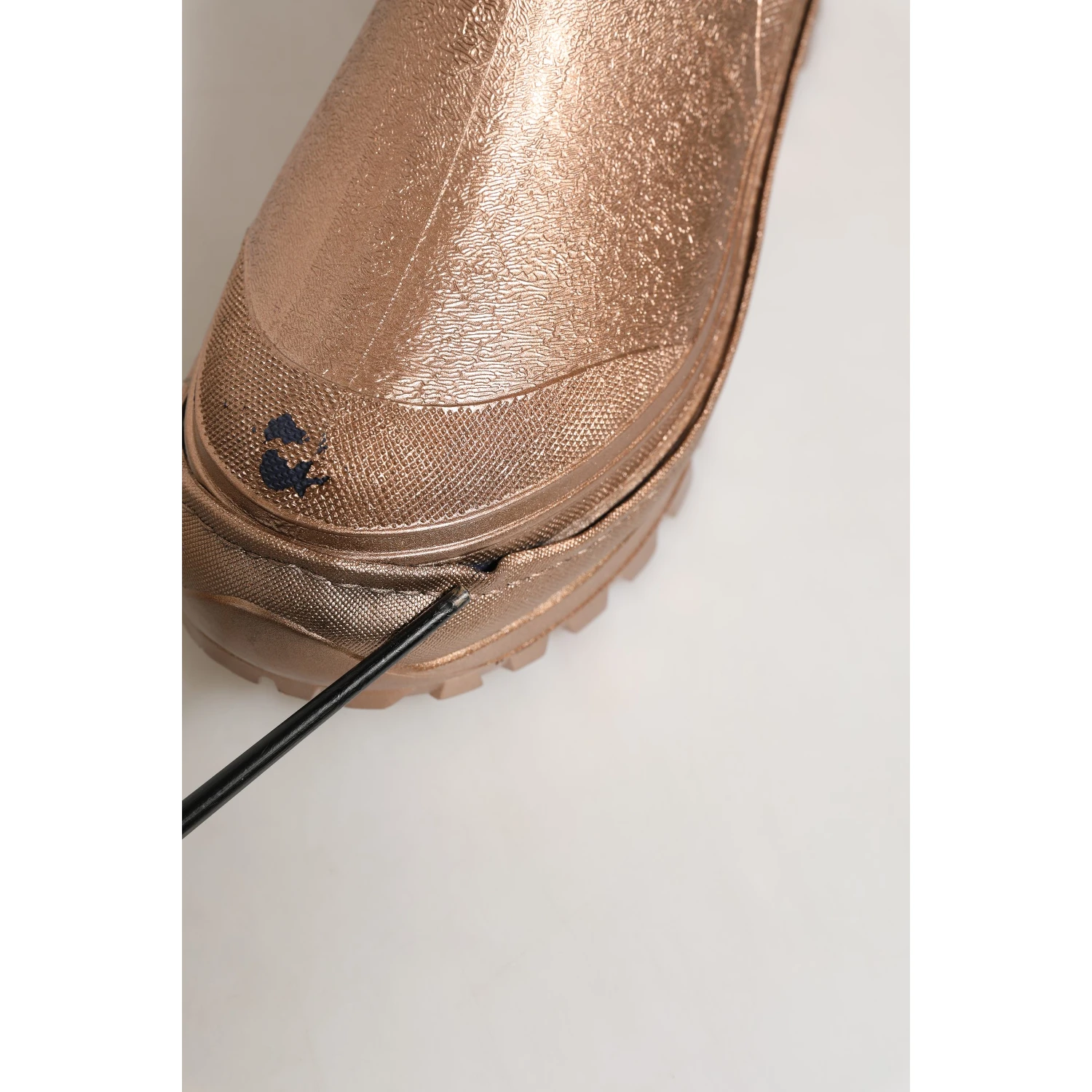 Rose Gold PVC Pull On Rain Boots Men Shoes