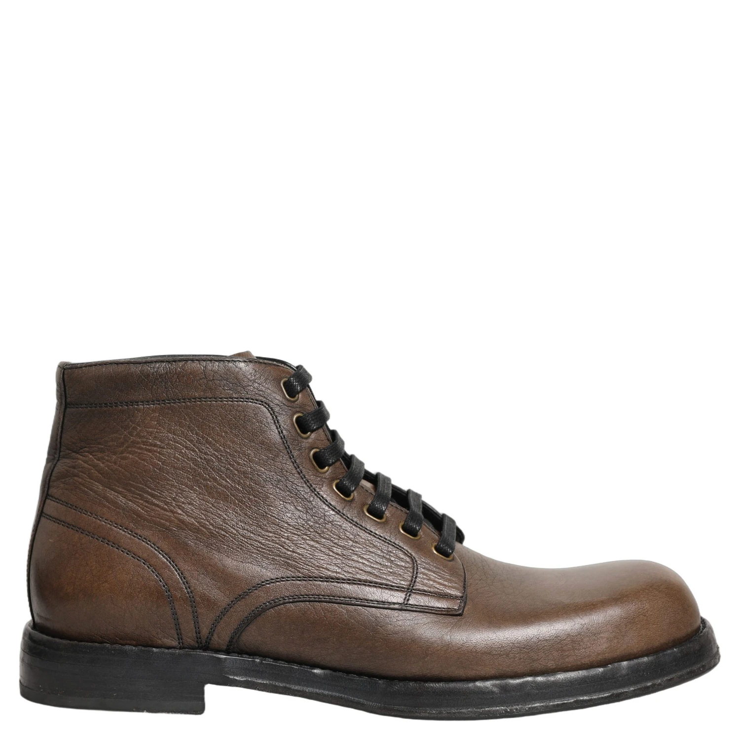 Brown Perugino Leather Men Ankle Boots Shoes