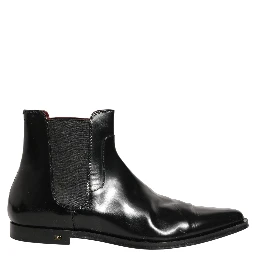 Black Chelsea Slip On Men Ankle Boots Shoes