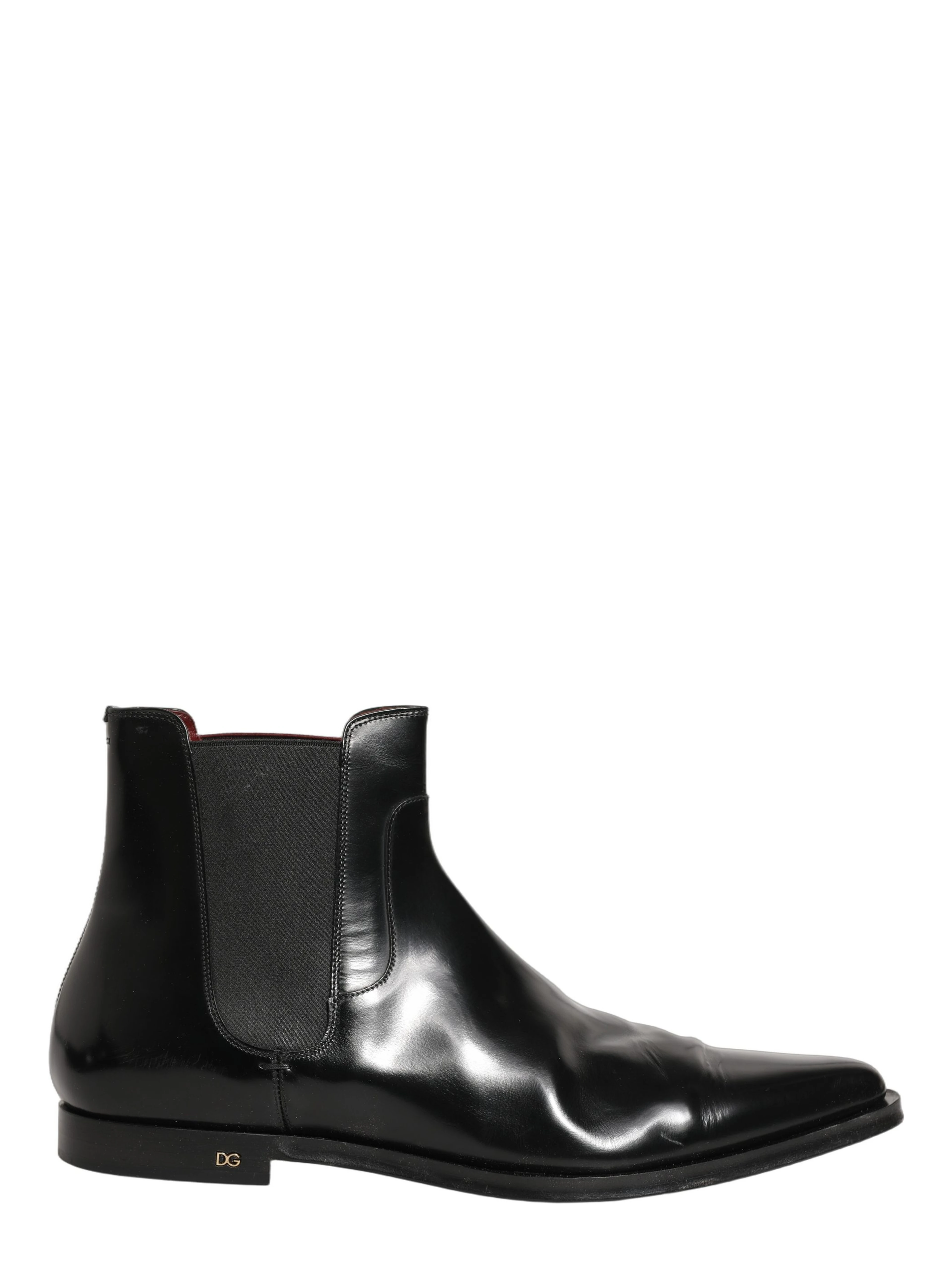 Black Chelsea Slip On Men Ankle Boots Shoes