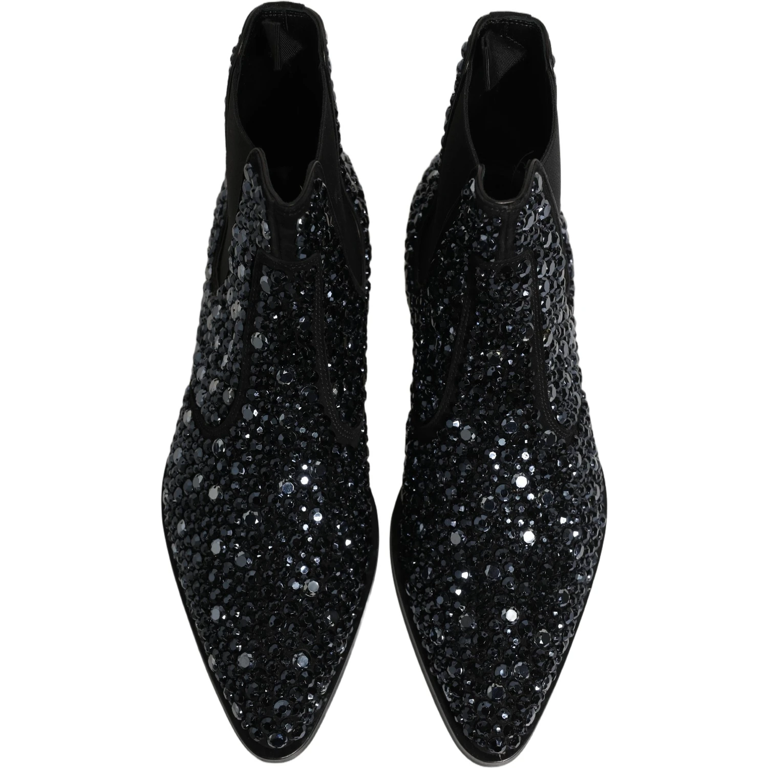 Black Embellished Chelsea Ankle Boots Shoes