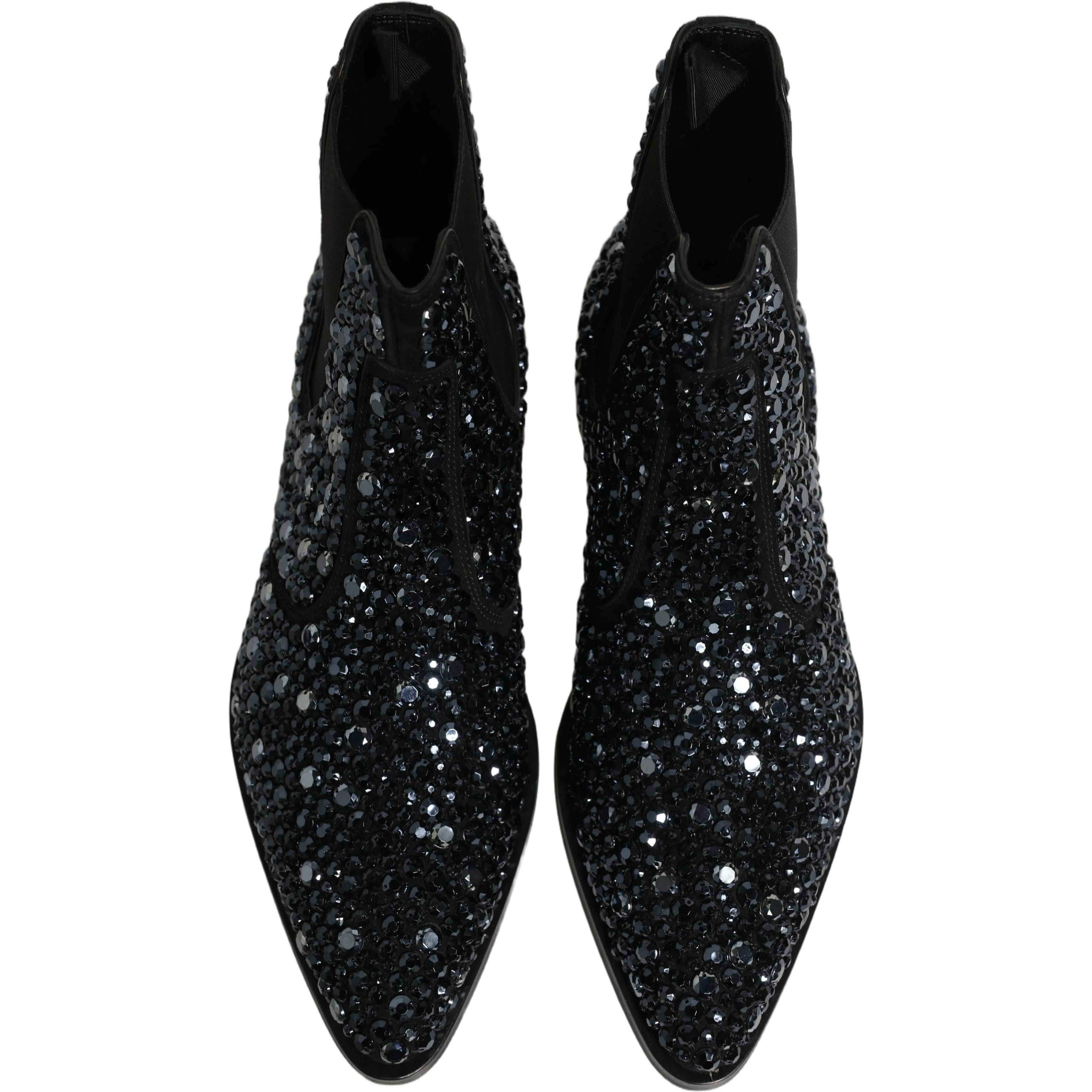 Black Embellished Chelsea Ankle Boots Shoes