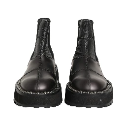 Black Chelsea Boots Leather Slip On Men Shoes