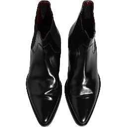 Black Chelsea Slip On Men Ankle Boots Shoes