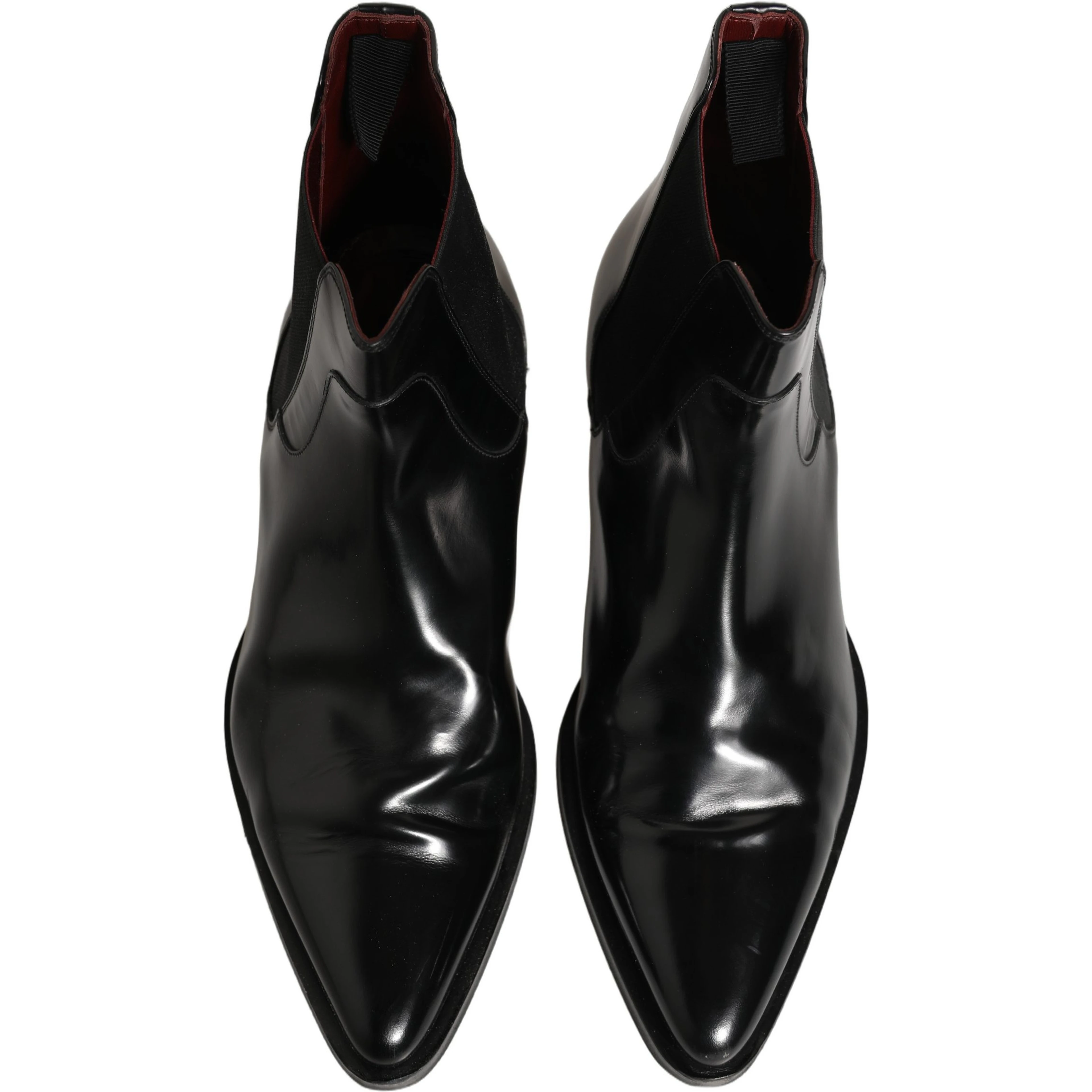 Black Chelsea Slip On Men Ankle Boots Shoes