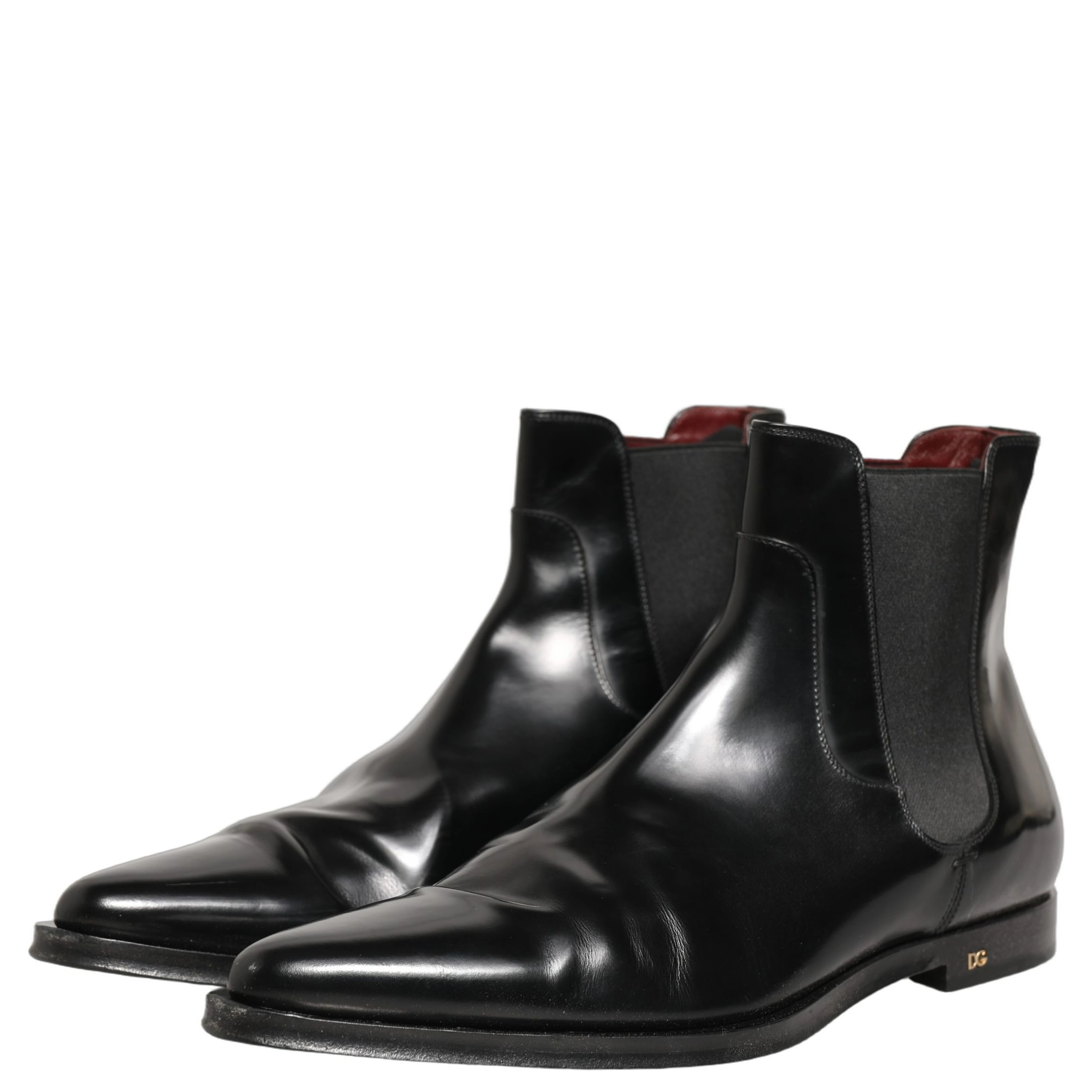 Black Chelsea Slip On Men Ankle Boots Shoes