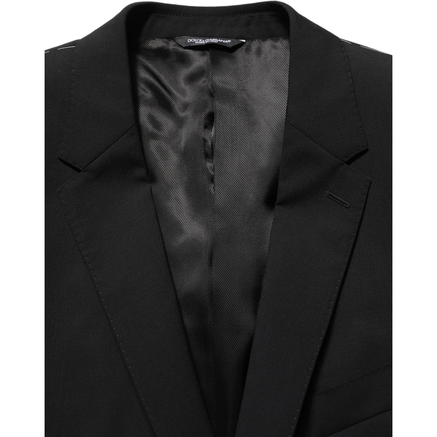 Black Wool Slim Fit Formal 3 Piece Men Suit