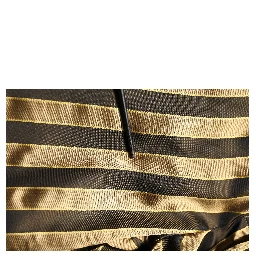 Gold Black Stripes Satin Tapered Leg Pants