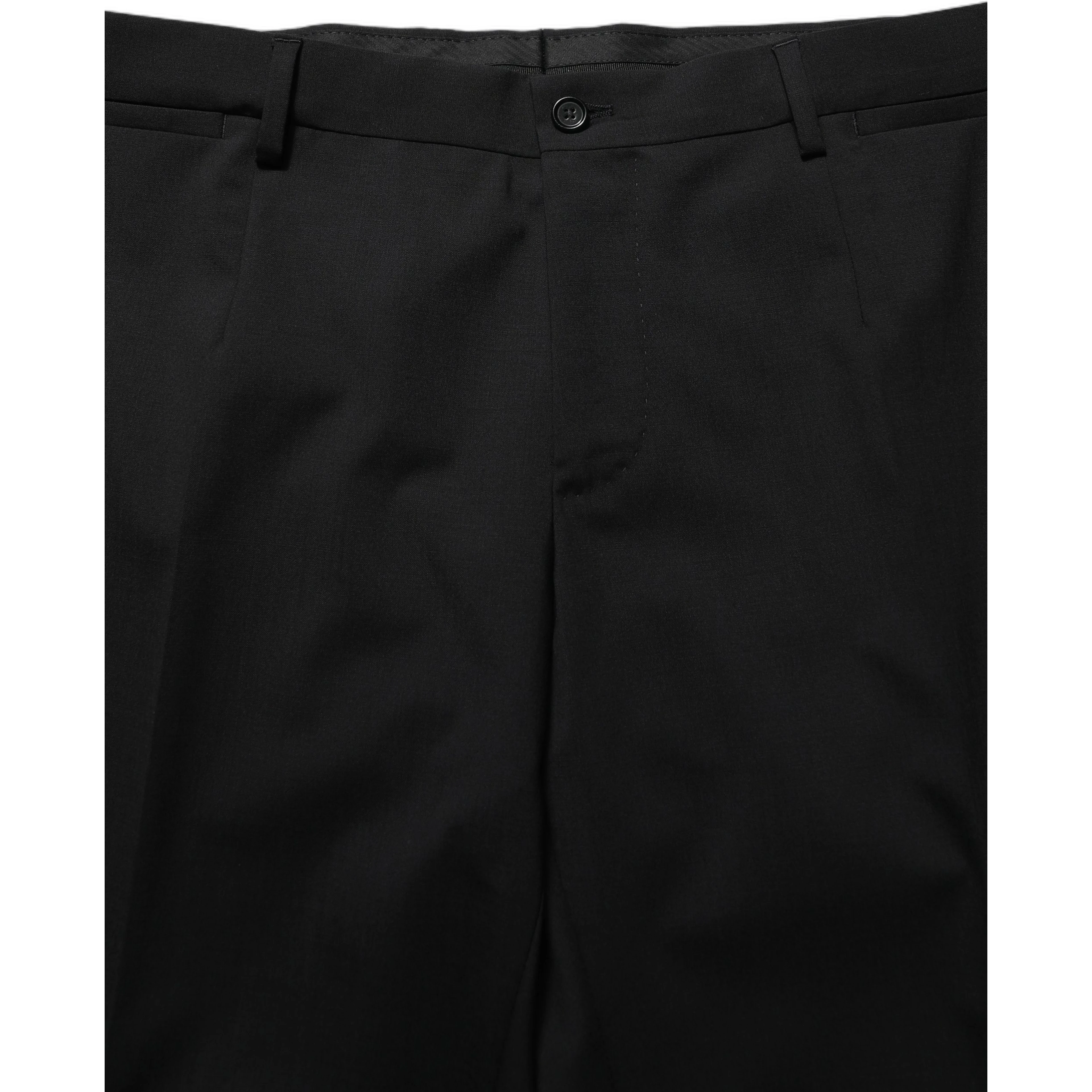 Black Wool Slim Fit Formal 3 Piece Men Suit