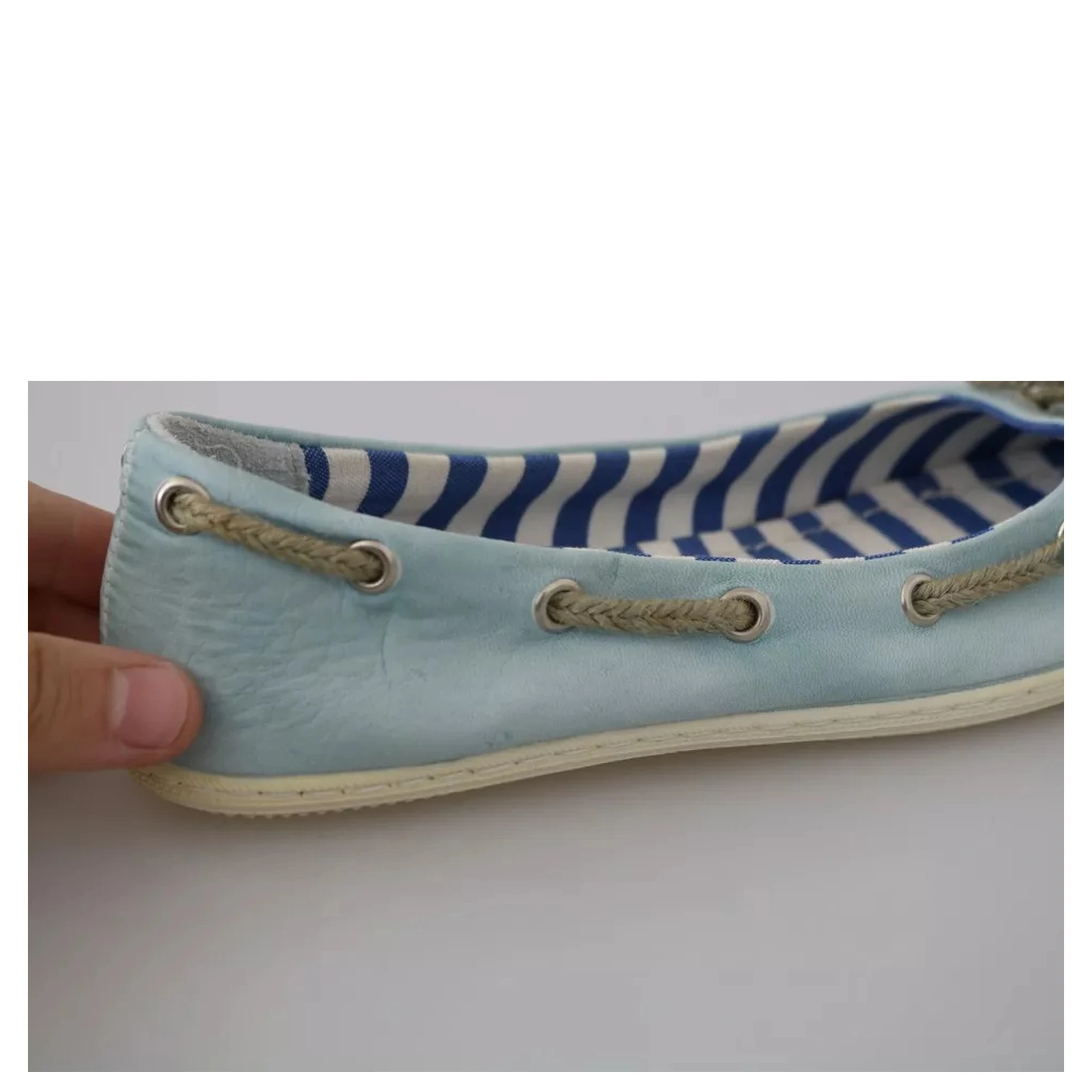 Minnesota Blue Stripe Flat Slip-On Shoes