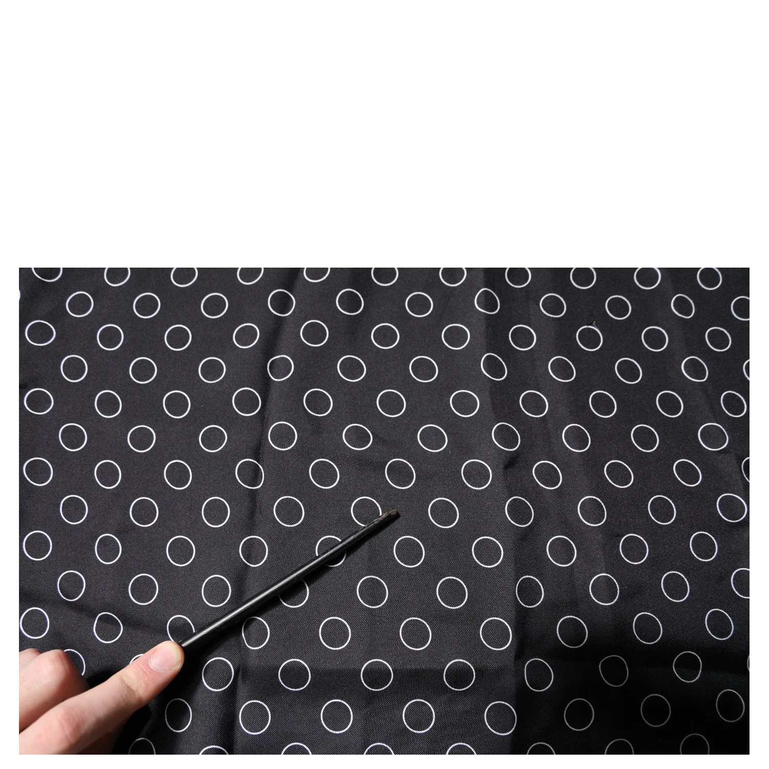 Black Circles Silk Fringes Shawl Wrap Scarf