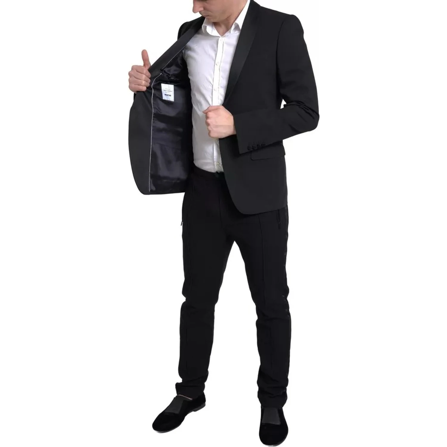 Black Wool Single Breasted MARTINI Blazerclothing