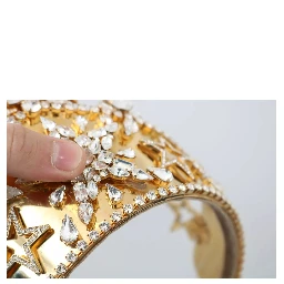 Gold Crystal Star STRASS Crown Logo Tiara Diadem