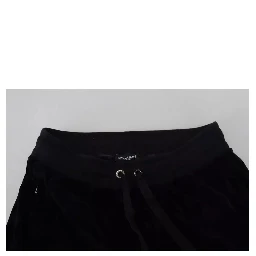 Black Cotton Skinny Jogger Sweatpants Pants