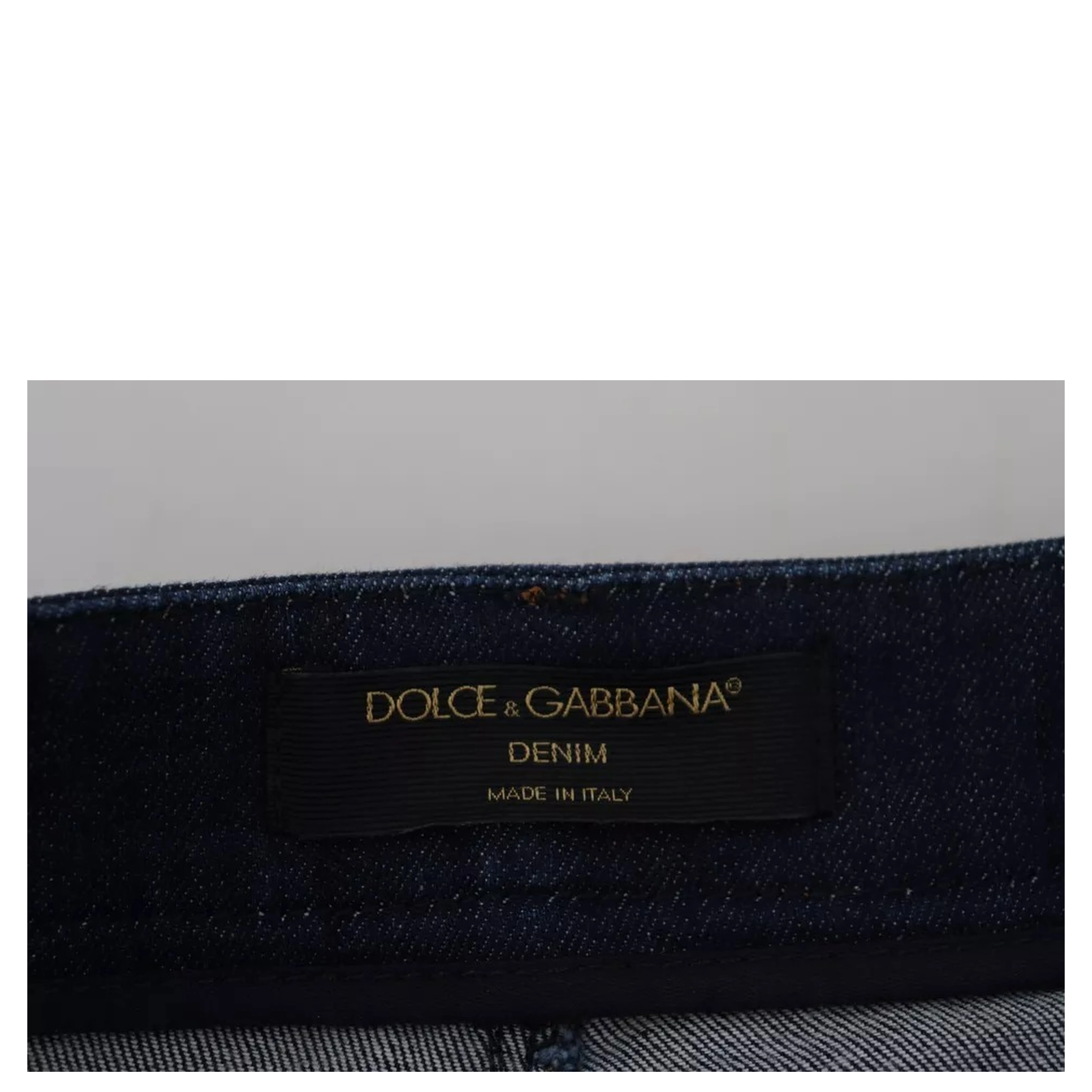 Blue Denim Stretch Crystal Hot Pants Shorts