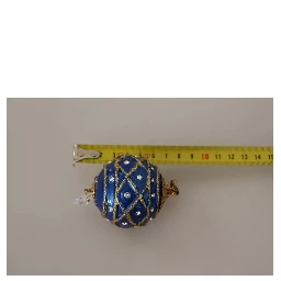 Gold Brass Blue Christmas Ball Crystal Hook Jewelry Earrings