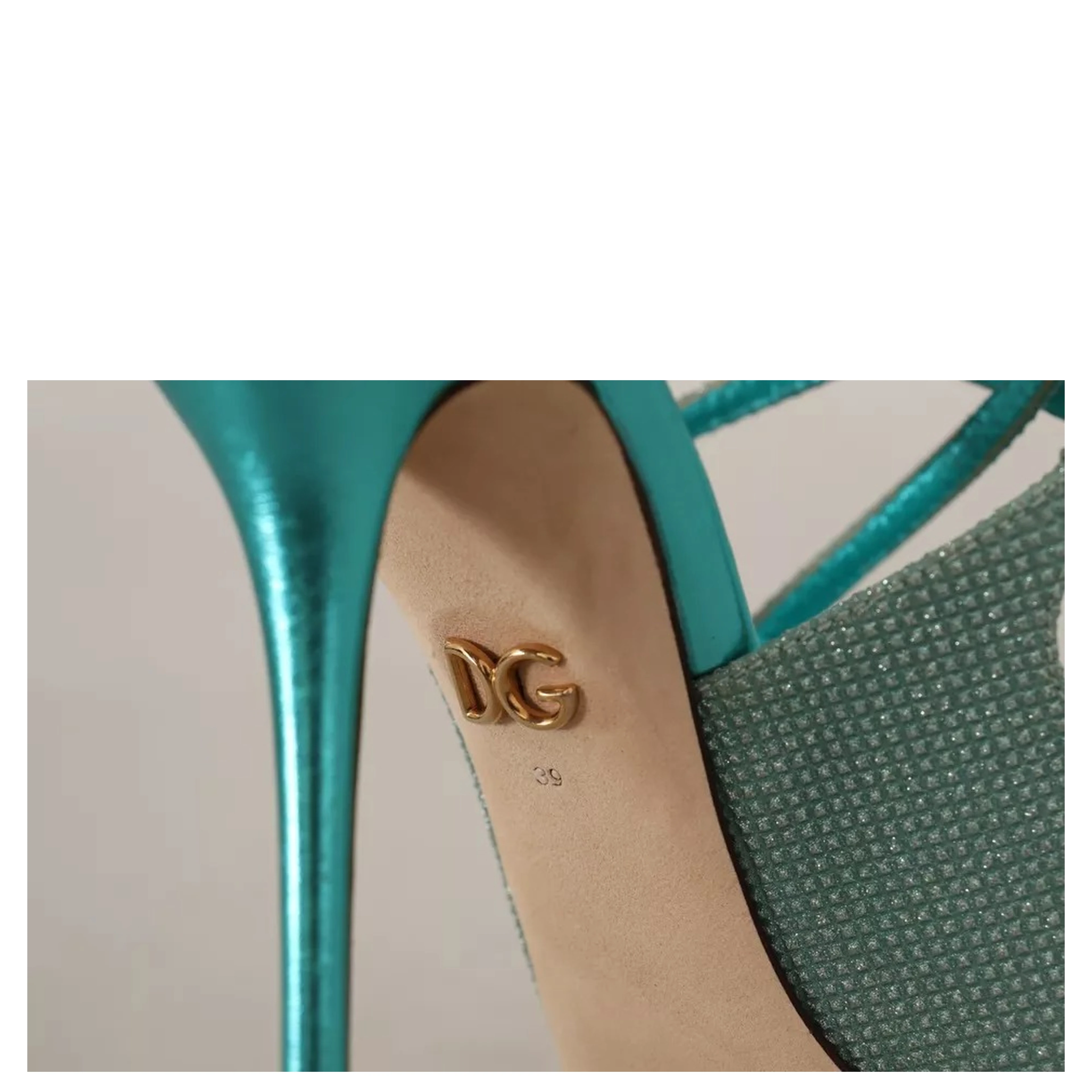 Blue Glittered Strappy Heels Sandals Shoes