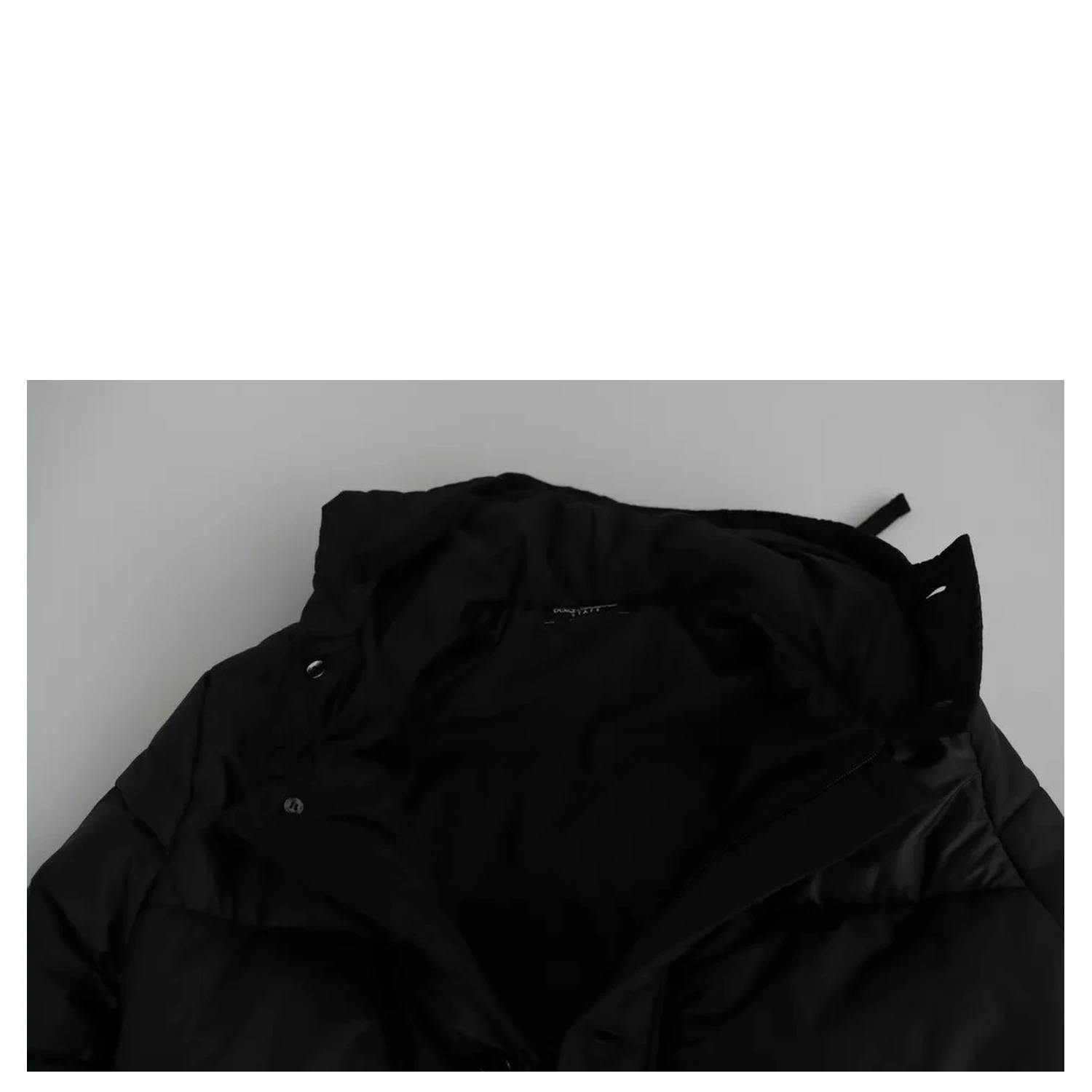 Black Hooded Polyester Men Coat Puffer Jacket
