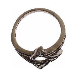 Black CZ Rhodium 925 Silver Womens Ring