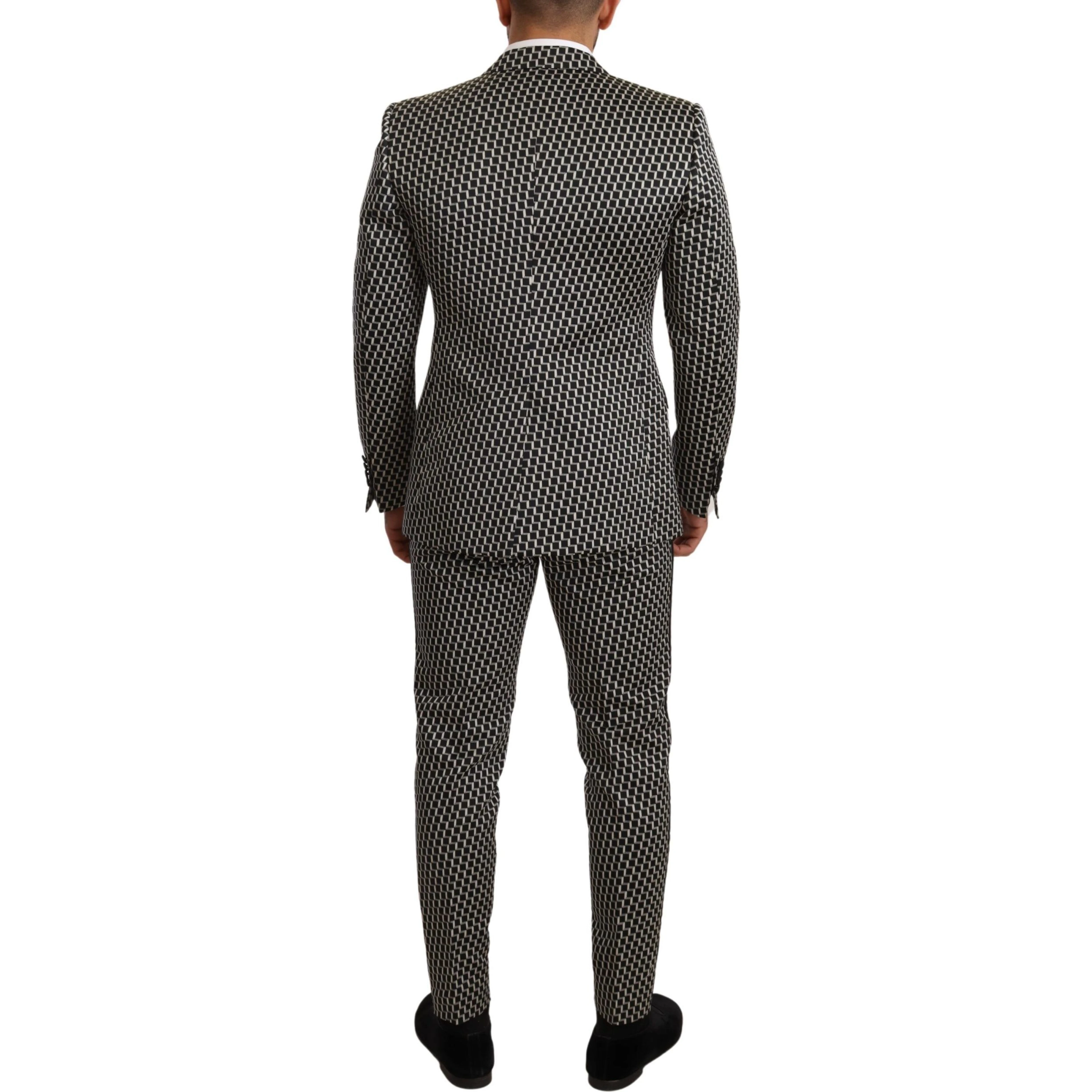 Black White Check 3 Piece Set MARTINI Suit