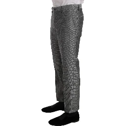 Black Stretch Crystal Bee Slim Fit Suit