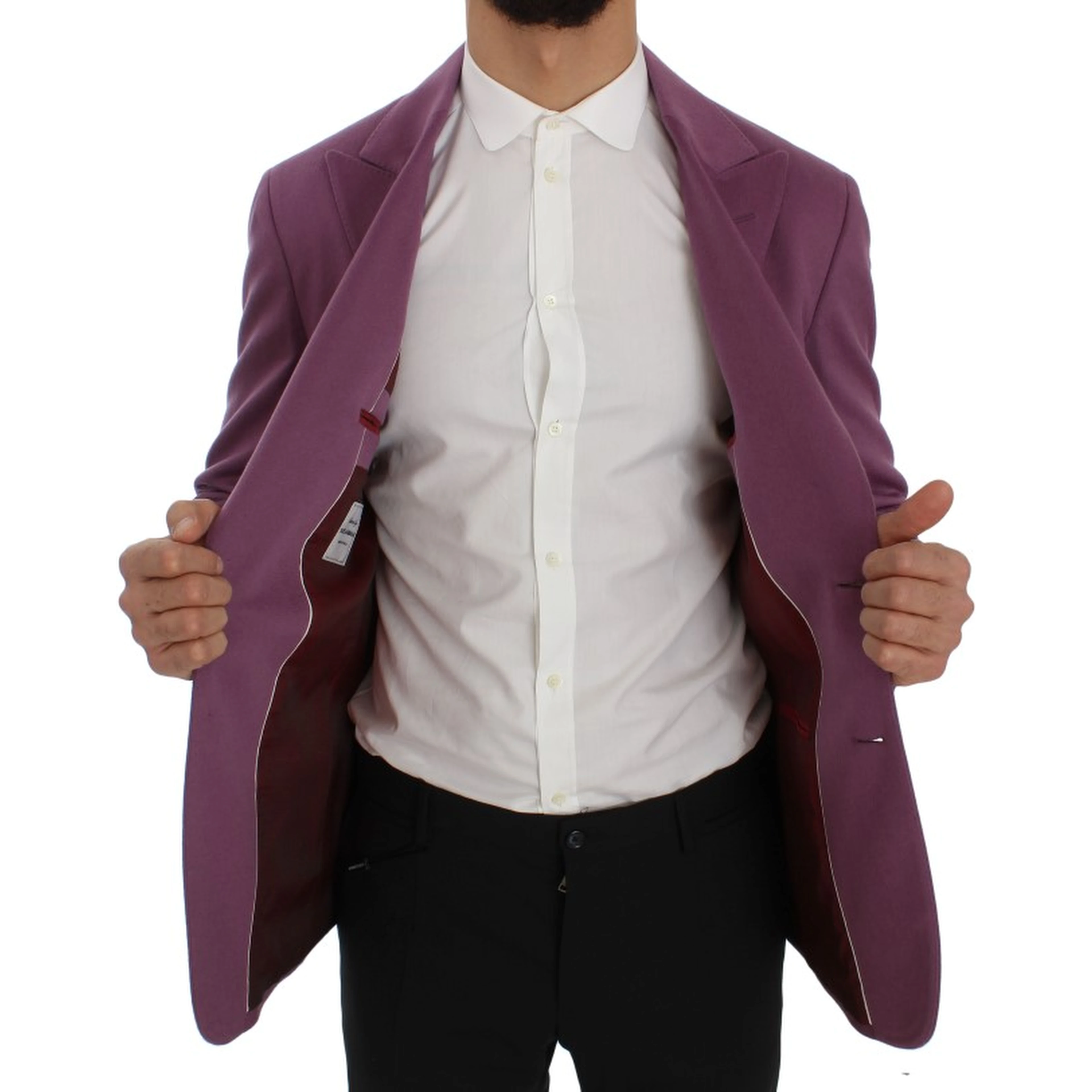 Purple Cashmere Slim Fit Blazer Jacket