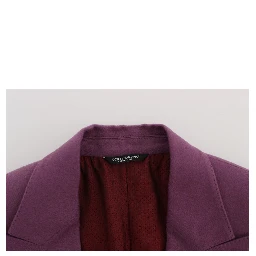 Purple Cashmere Slim Fit Blazer Jacket