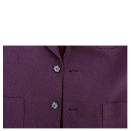 Purple Cashmere Slim Fit Blazer Jacket