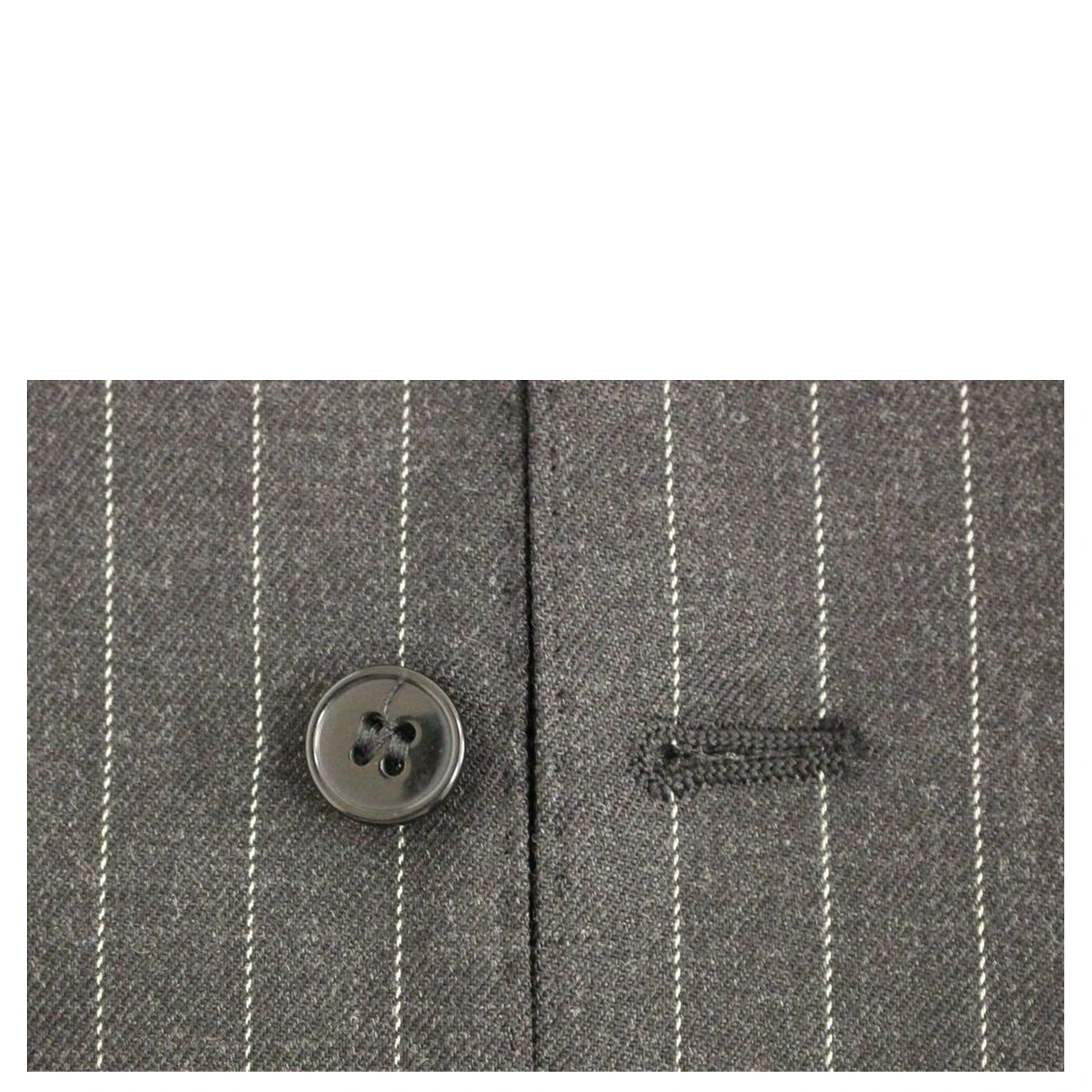 Gray Striped Wool Logo Vest Gilet Weste