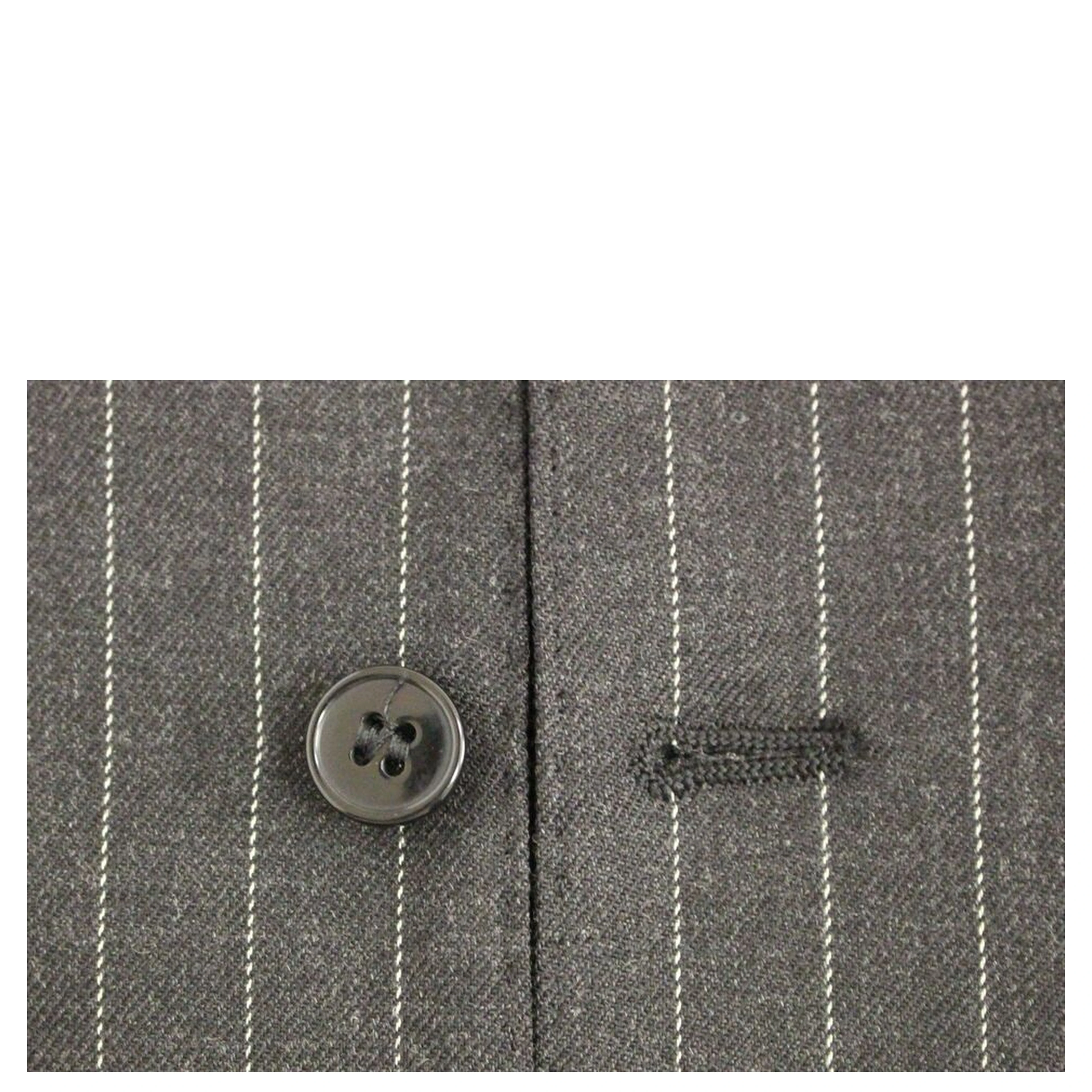 Gray Striped Wool Logo Vest Gilet Weste