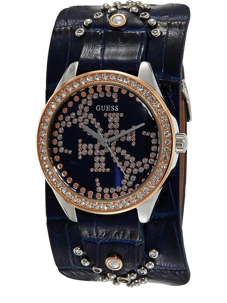Blue Leather Dress Watch