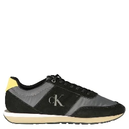 Black Polyester Men's Sneaker