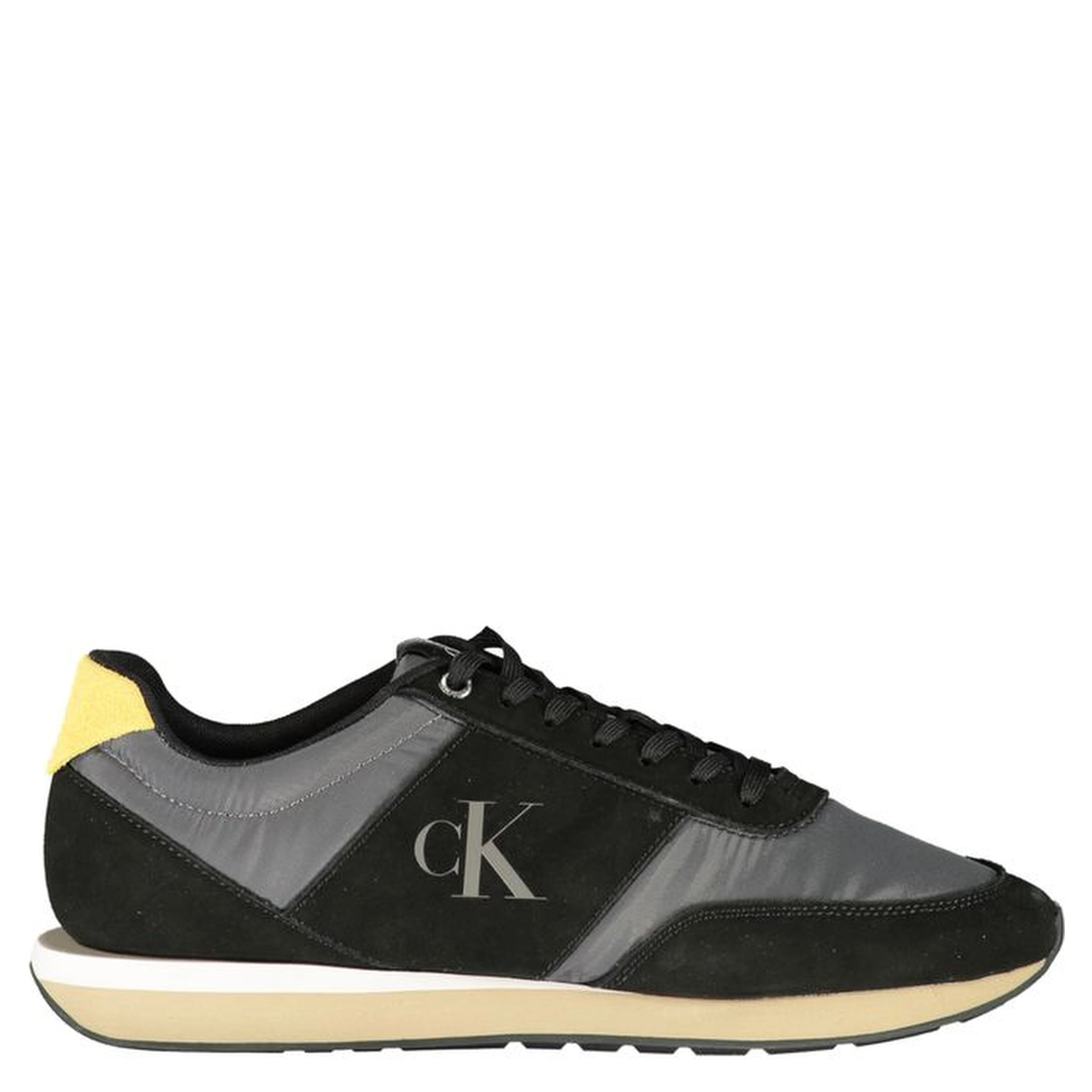 Black Polyester Men's Sneaker