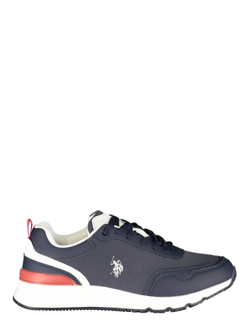Blue Polyester Athletic Sneakers