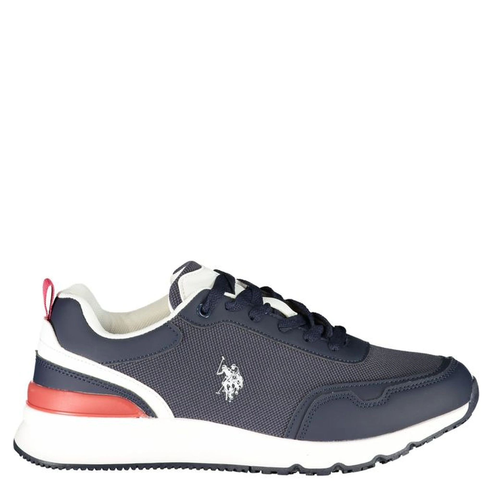 Blue Polyester Athletic Sneakers