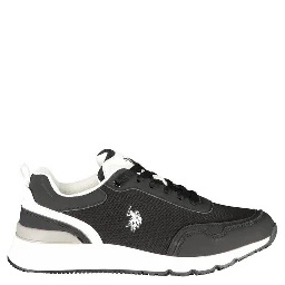 Black Polyester Men's Sneaker