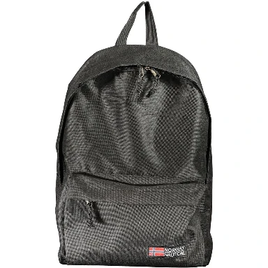Black Polyester Men's Backpack