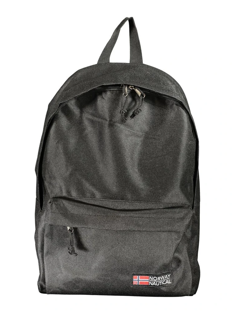 Black Polyester Men's Backpack