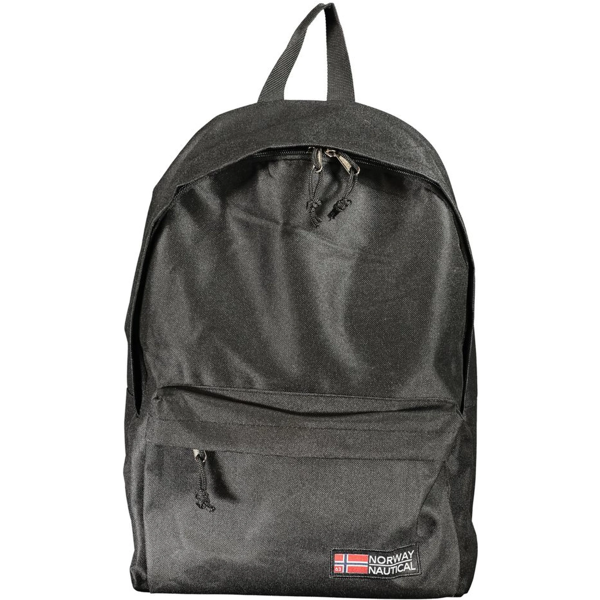 Black Polyester Men's Backpack