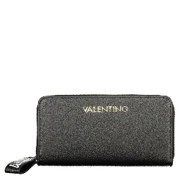 Black Polyurethane Womens Wallet