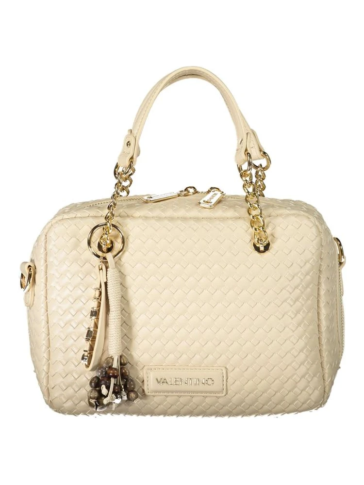 Beige Polyurethane Women's Bag