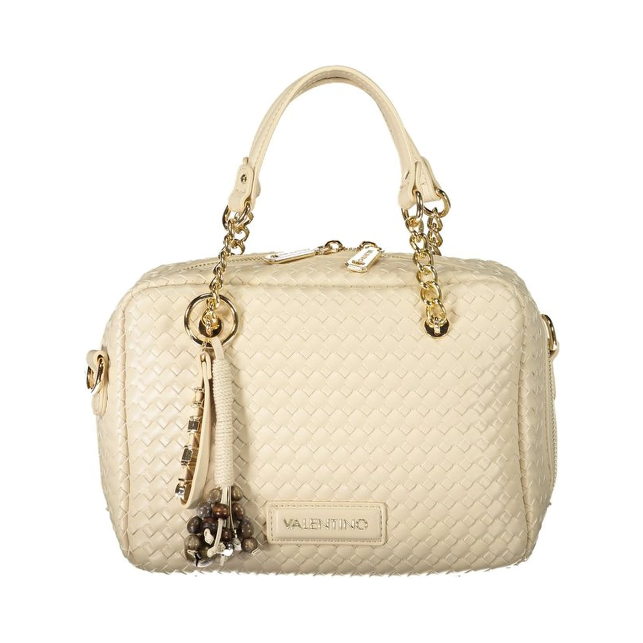 Beige Polyurethane Women's Bag