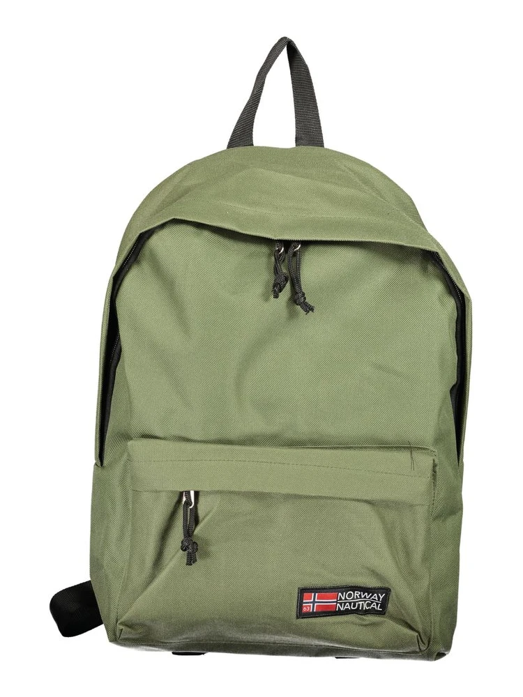 Green Polyester Men's Backpack